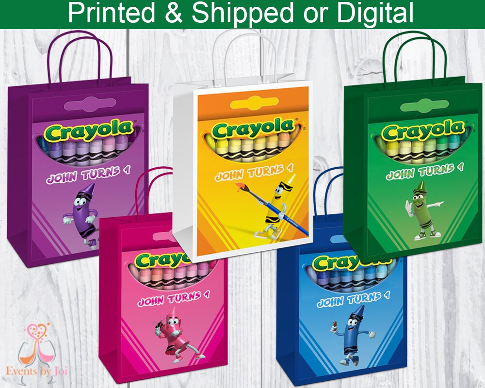 Crayola Gift Bags Crayola Favors Crayola Crayola Etsy