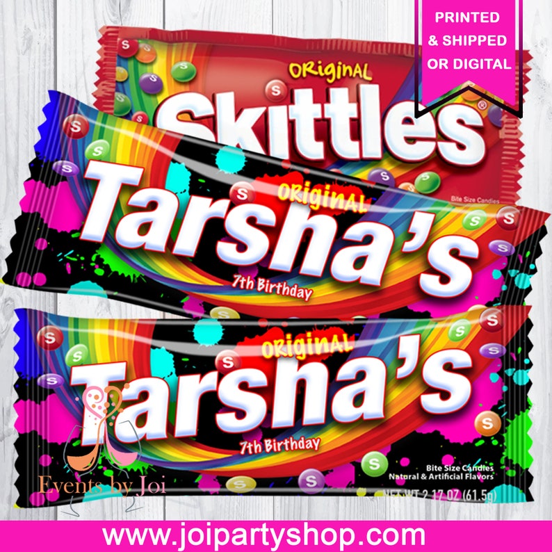Download Glow Party Wrapper Printed Glow Party Skittles Glow Party Favors Glow Party Candy Digital Glow Party Treats Glow Party Party Favors Games Paper Party Supplies