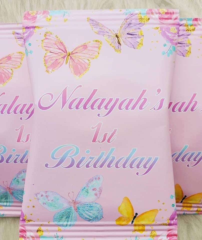 Butterfly Chip Bags Butterfly Favors Butterfly Party Favors Etsy