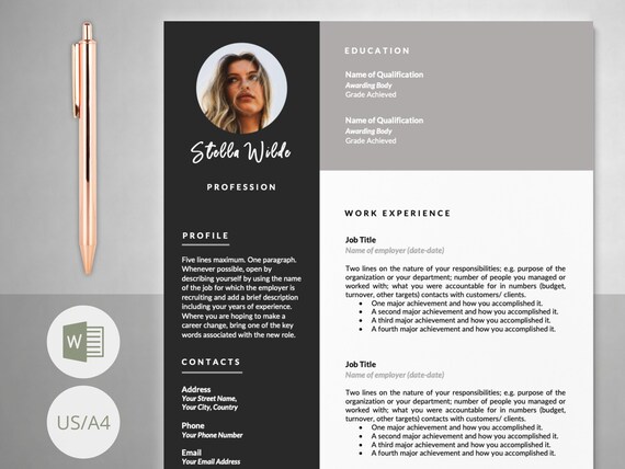 Curriculum Template Word from i.etsystatic.com