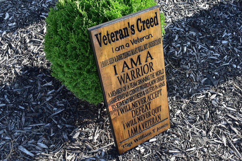 Military Decor,Personalize,Veterans Gift,Gifts For Men,Mens Gift,Military Gifts,Gift For Men,Wooden Sign,Wooden Signs,Wood Signs,Woodcarving image 1