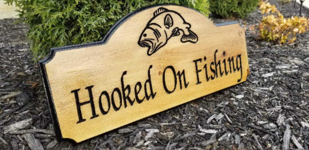 Fishing Fishlake House Decor Lake House Sign Fishing Gift Etsy