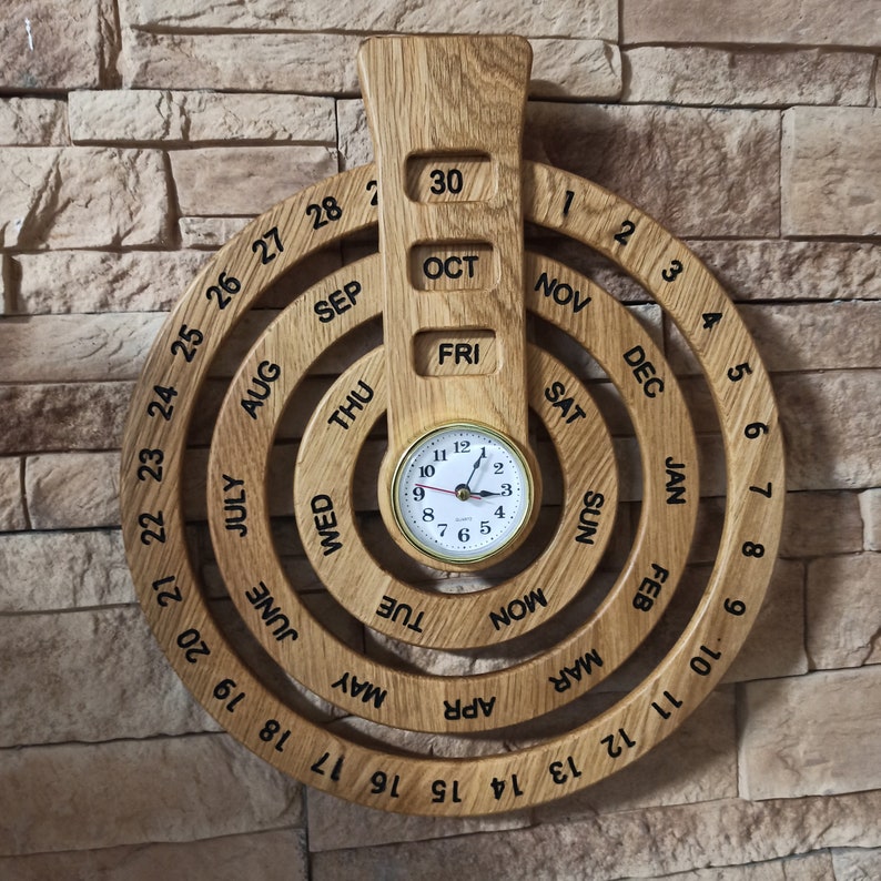 Ewiger Kalender Holz ewigen Kalender Holz-Kalender. | Etsy