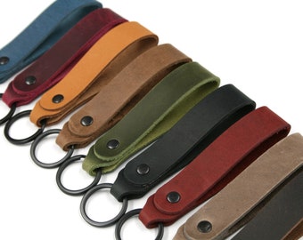 Personalized leather keychain keychain Handmade in Germany various colors