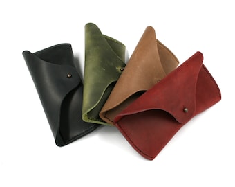 Leather glasses case sunglasses reading glasses case storage cover various colors