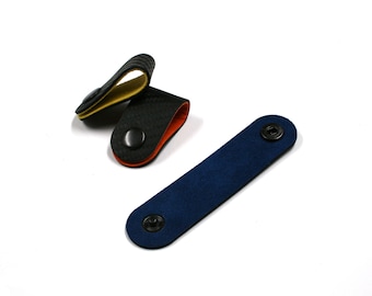 Set of 3 carbon cable organizer cable management headphone cable winder snap wrap