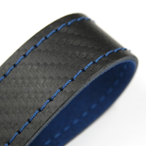 Personalized Carbon Alcantara key fobs for car keys, various colors image 5
