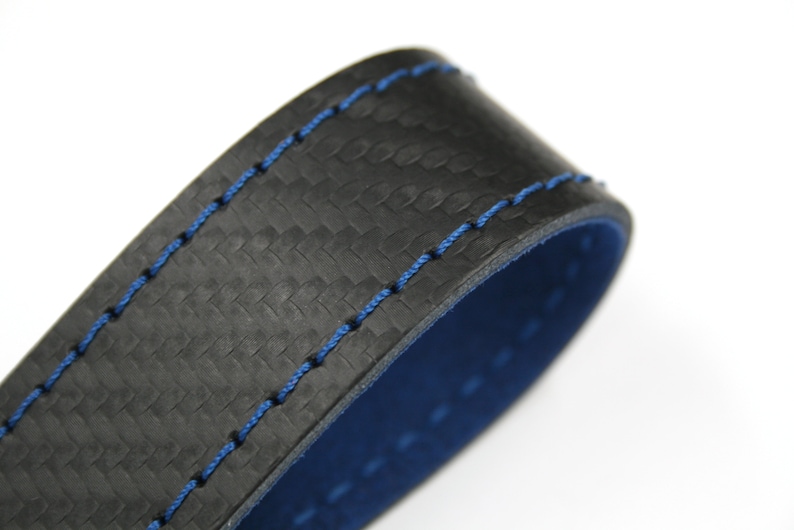 Personalized Carbon Alcantara key fobs for car keys, various colors image 5