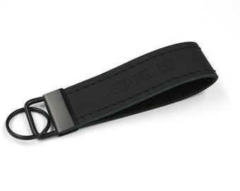 Chaveiro personalizado em couro Nappa feito à mão elegante placa de carro chave Alcantara personalizado