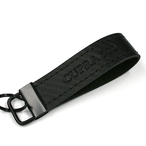 Personalized Carbon Alcantara key fobs for car keys, various colors image 6