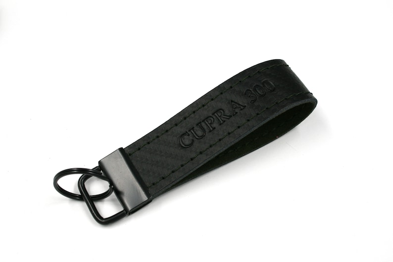 Personalized Carbon Alcantara key fobs for car keys, various colors image 6