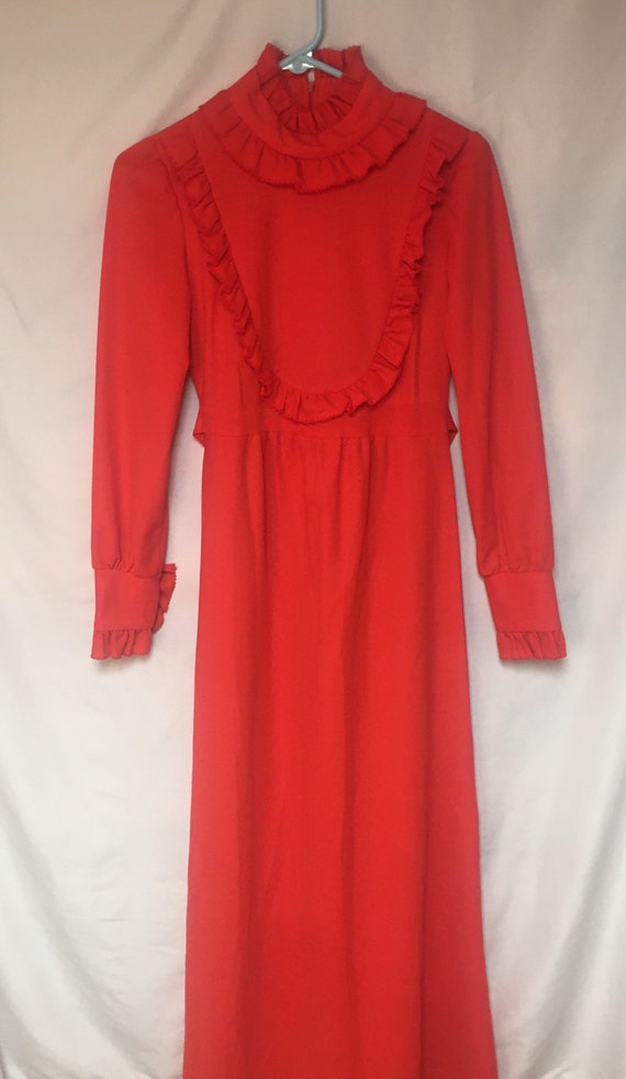 1970’s Jr’s Maxi Dress Vintage Prom Dress, Festiv