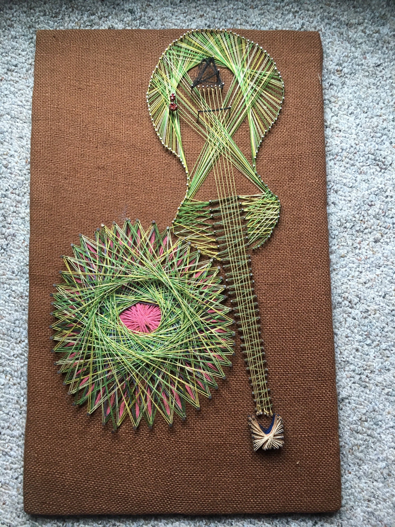 1970s String Art Wall Decor Retro Home Decor Vintage Wall Etsy UK