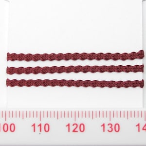 Tresse noueuse 2 mm - Bordeaux