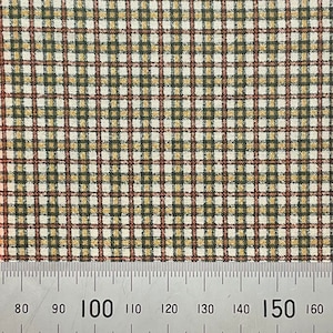 Cotton mini tartan print. Great for miniatures, small scale crafts and patchwork