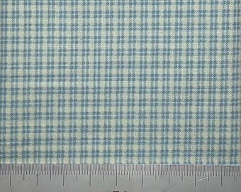 Blue check cotton print, Great for miniatures, small scale crafts and patchworks