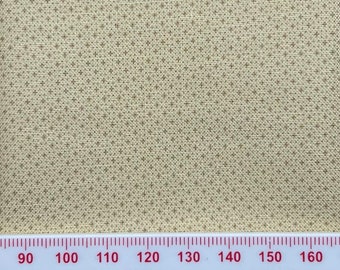 Tiny Beige pattern on cream cotton. Perfect for small scale crafts and patchwork.