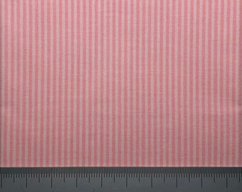 Pink and cream striped cotton print. Perfect for small scale crafts