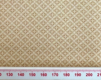 Cream circle on cream cotton. Great for small scale crafts, miniatures and patchwork.