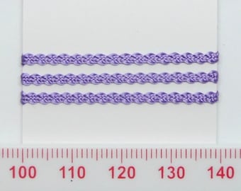 Tresse noueuse 2 mm - Lilas