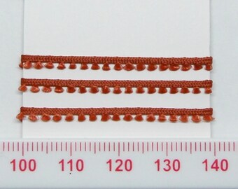 Tiny picot braid - Rust