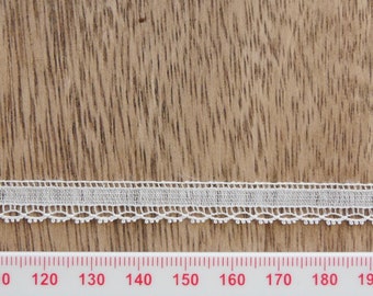 Fine french cotton, ivory (approx 9mm wide) by the metre.