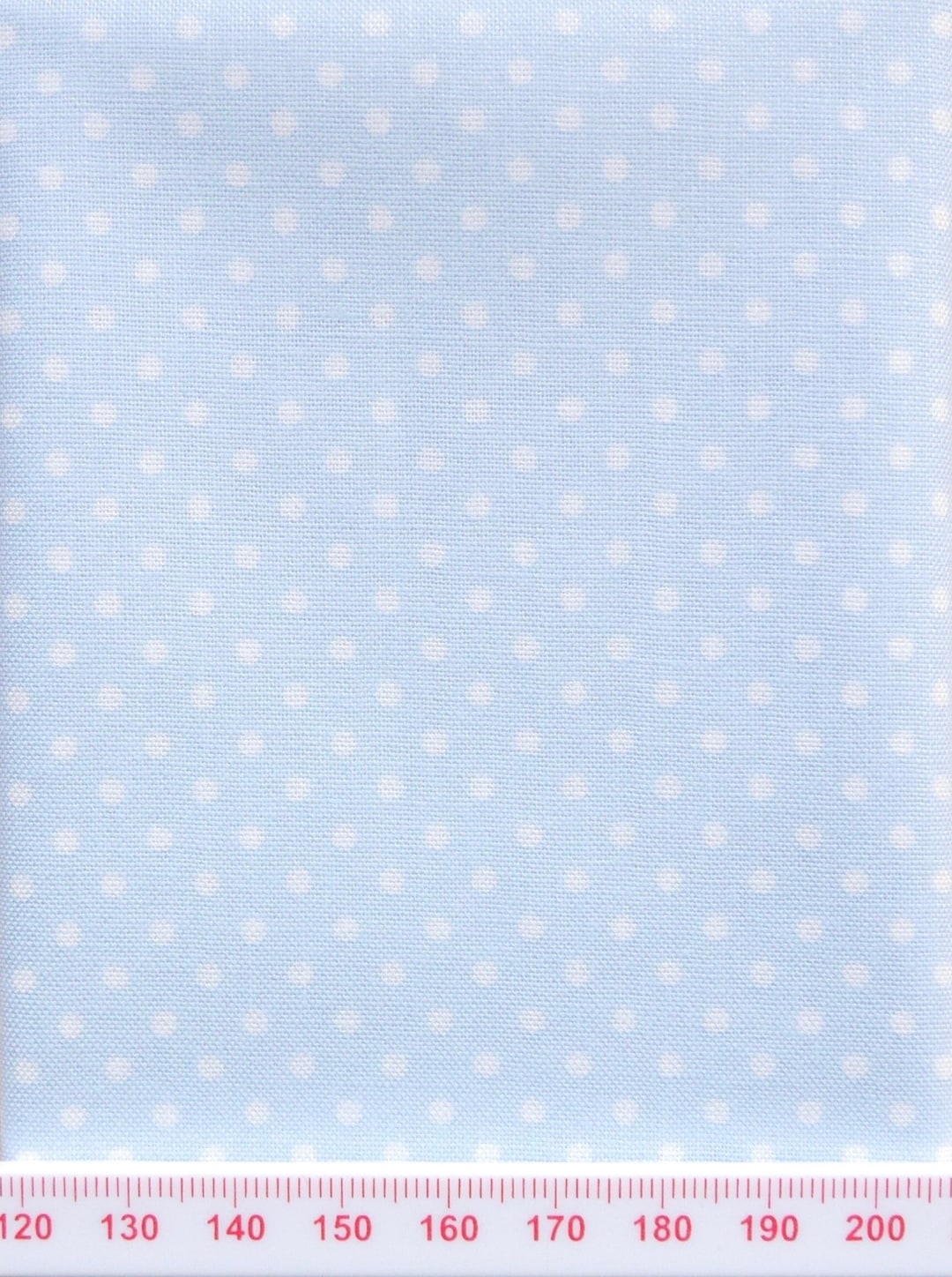 Baby Cotton Fleece Polka Dot Pants – White & Sky Blue main image 1