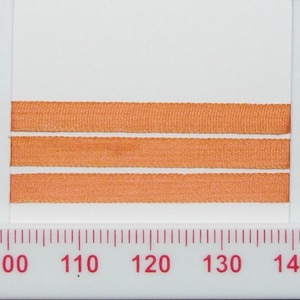 2mm, 4mm & 7mm Silk ribbon - dark orange - 5metre lengths
