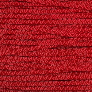 May include: Red braided trim, a decorative cord for crafts and home decor projects.