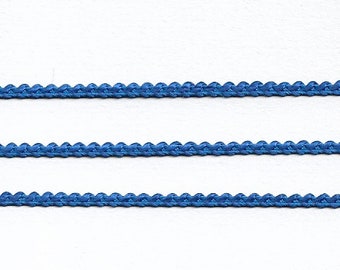 Tresse noueuse 2 mm - Bleu roi