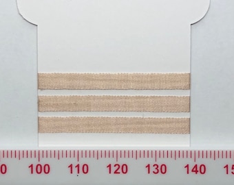 2mm & 4mm Silk ribbon - Beige - 5 metre lengths