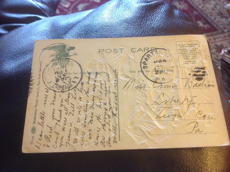 Rare illustrated Native American Postcard 1908