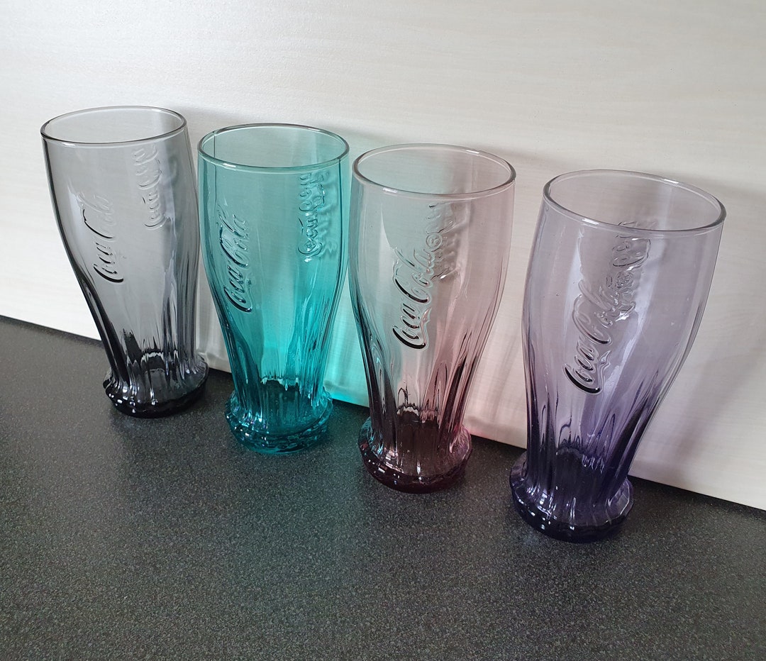 Vintage Coca Cola Glasses 4 Bottle Cap Glasses in 4 Colors Etsy