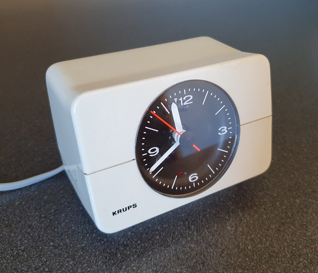 Krups Alarm Clock Type 672 White Space Age Clock Etsy