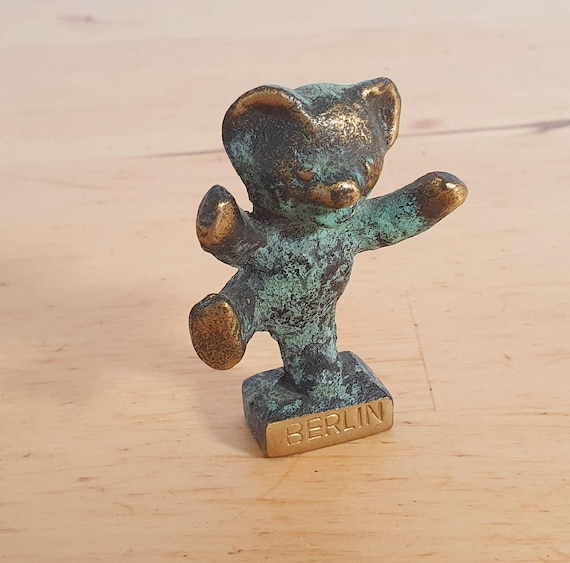 Vintage Brass Figurine Berlin Bear | 1950's | Walther Bosse Style