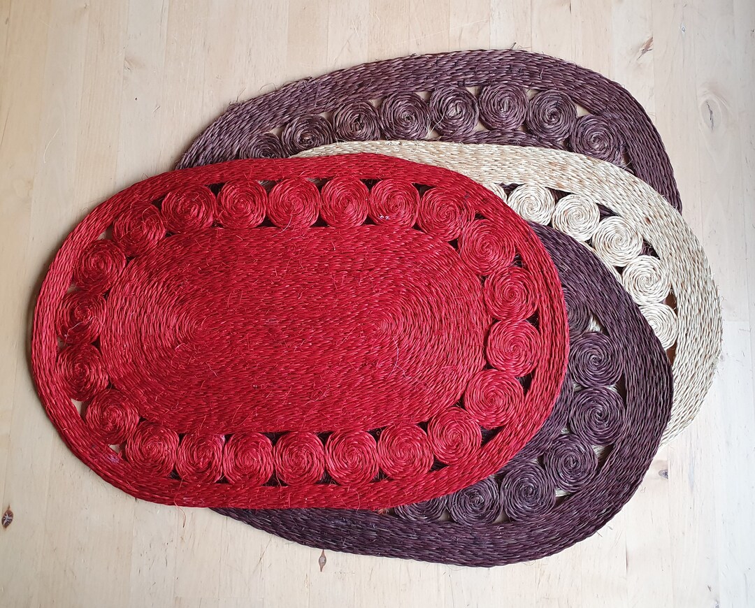 Woven Straw Placemats, Set of 4, Vintage 70s Kitchen Etsy