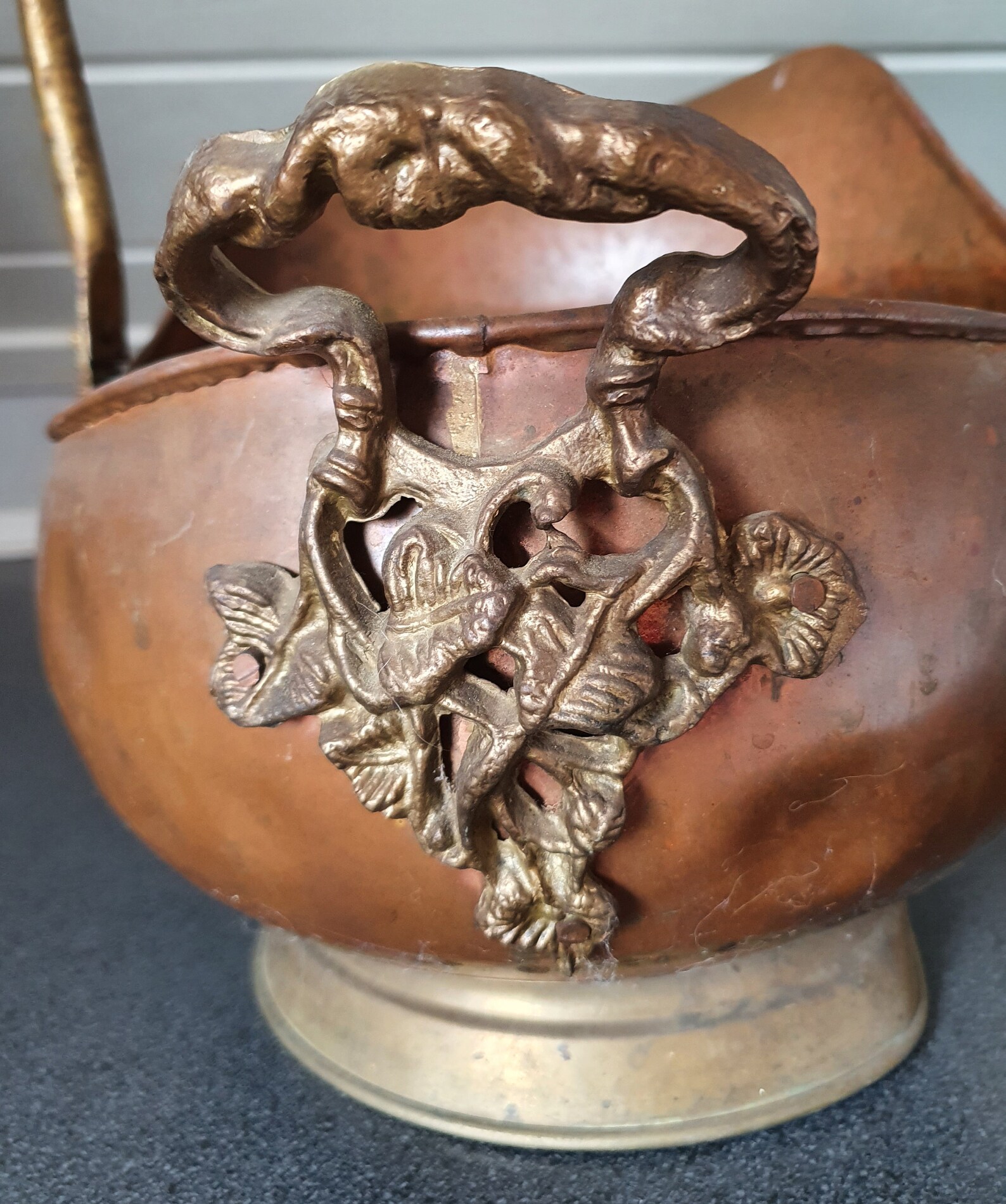 Kupfer Kohle scuttle mit Keramikgriff für Kohle oder Esche | Etsy