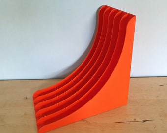 Vinyl LP rack, orange, plexiglass, Schweizer Design