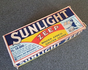 Vintage Sunlight Zeep, vintage soap bars, NOS in original packaging, The Netherlands