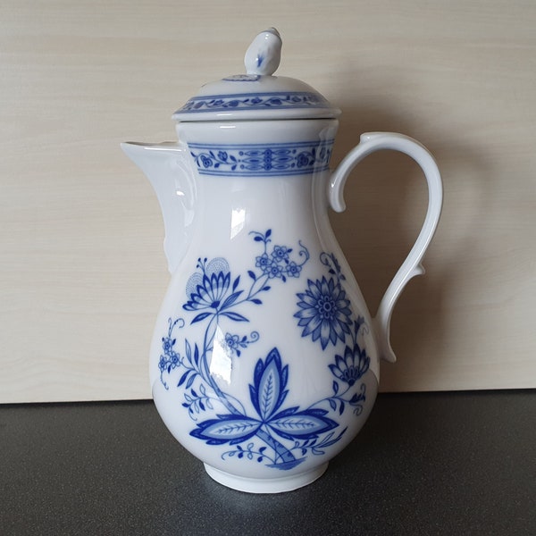 Blue onion coffee pot Tirschenreuth Bavaria, echt kobalt