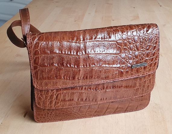 Sac bandouli re La Toscana faux cuir de crocodile sac main