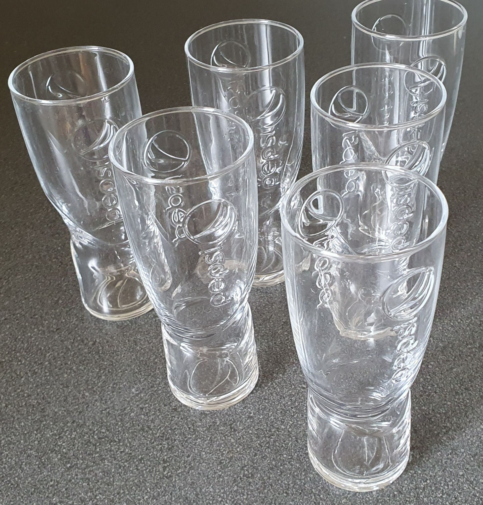 Vintage Pepsi Glasses (6) With Decoration and Logo in Relief - Etsy