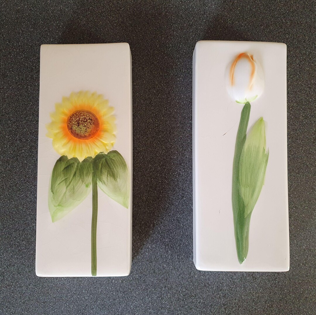 Vintage Ceramic Humidifier, Set of 2, Relief With Flowers, 1970s - Etsy