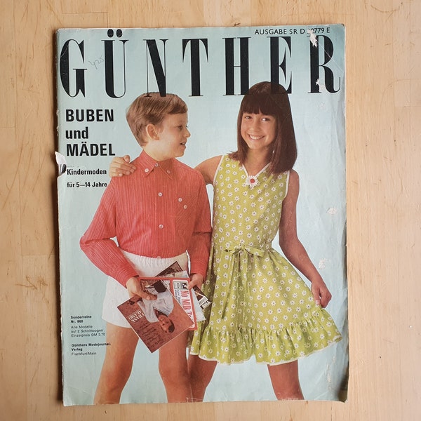Magazine Günther (allemand) avec des motifs pour enfants, début des années 1970