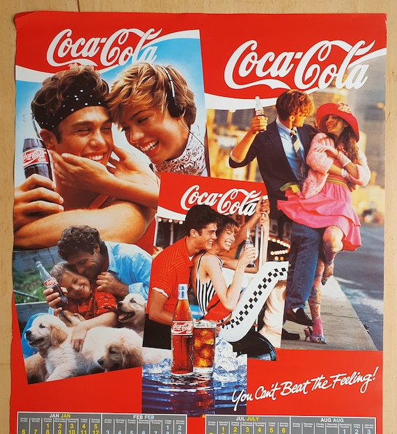 1991 年のヴィンテージ コカコーラ カレンダー ポスター - Etsy 日本