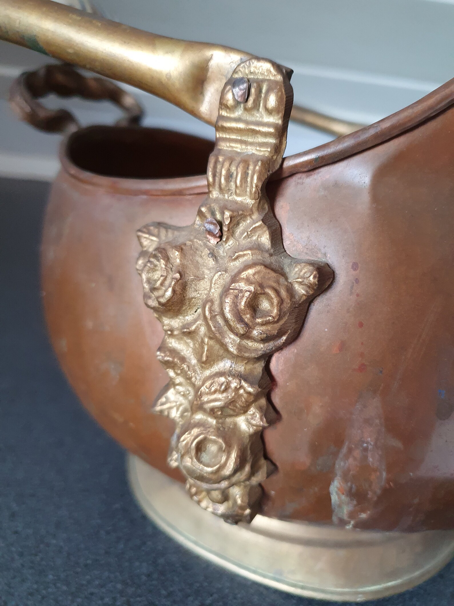 Kupfer Kohle scuttle mit Keramikgriff für Kohle oder Esche | Etsy