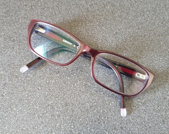 Vintage DKNY bril, DY4592 bruin rechthoekig frame