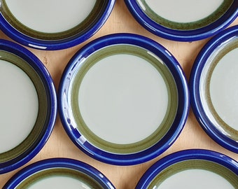 Rörstrand Elisabeth breakfast plates, set of 7, Marianne Westman, hand painted