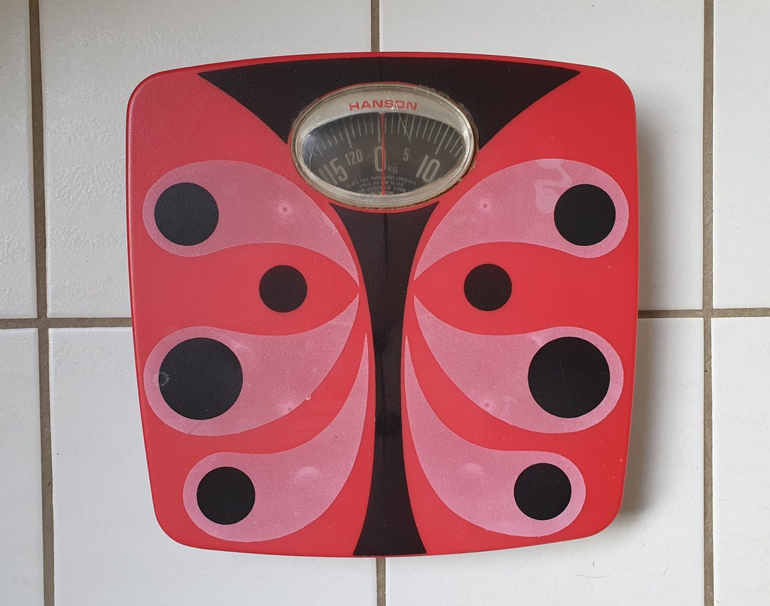 Hanson Vintage Pink Bathroom Scales (working), Pink Psychedelic, Panton