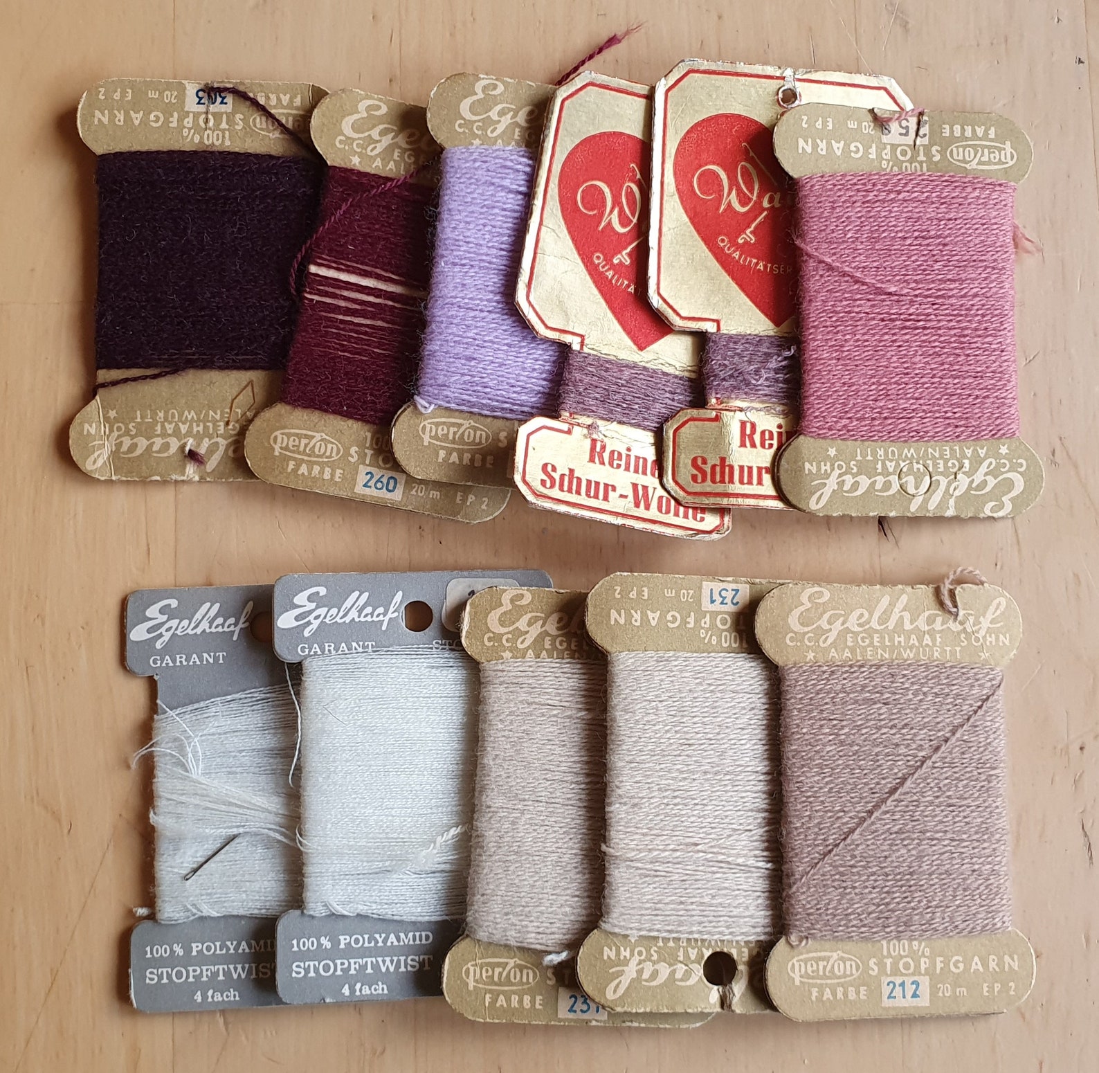 Vintage Darning Thread/wool Assorted Colors 25 Cartons per Etsy